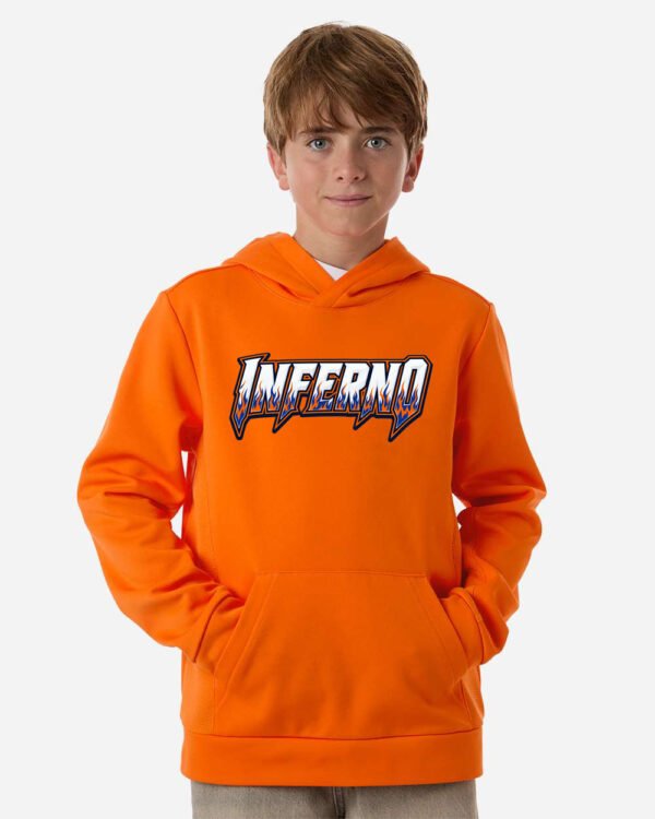 INFERNO - PULL Dry Fit Youth Hoodie Orange